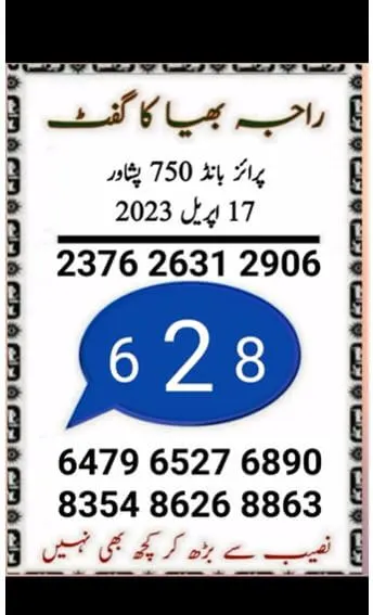 Prize bond guru for 750 prize bond for Peshawar 