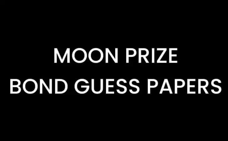 Moon Prize Bond Guess Paper