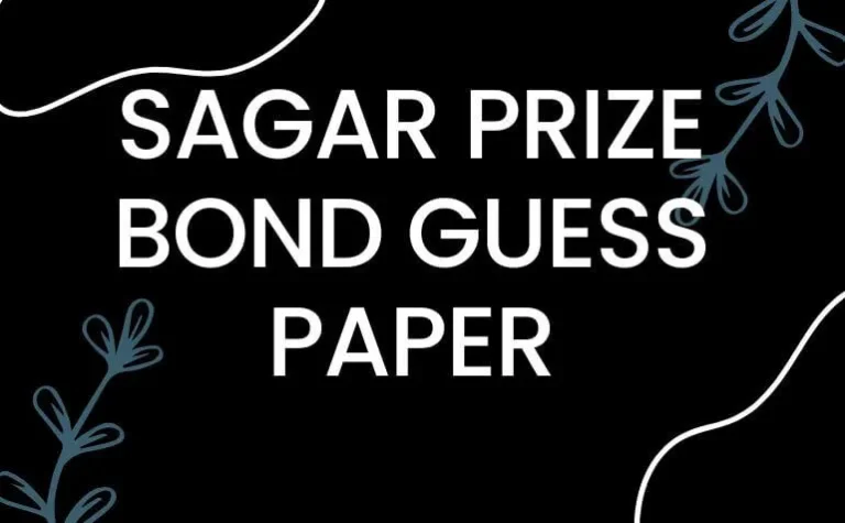 Sagar Prize Bond Guess Paper